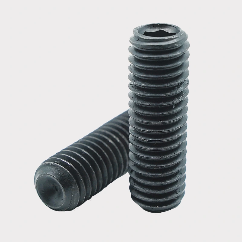 Itim na oxide hex socket set screws na may point point