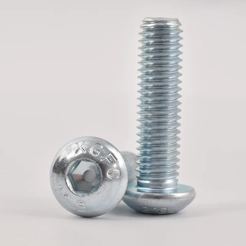 Galvanized hex socket button head screws