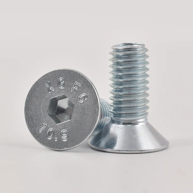 Galvanized hex socket countersunk head cap screws