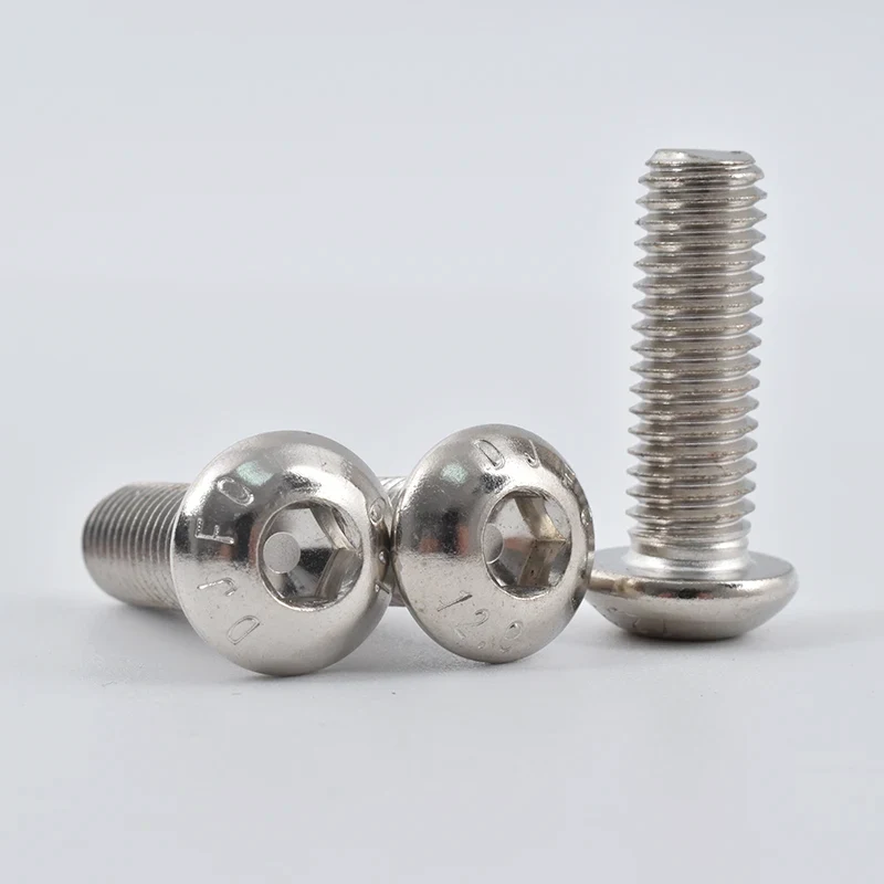 Nickel-plated hex socket button head screws