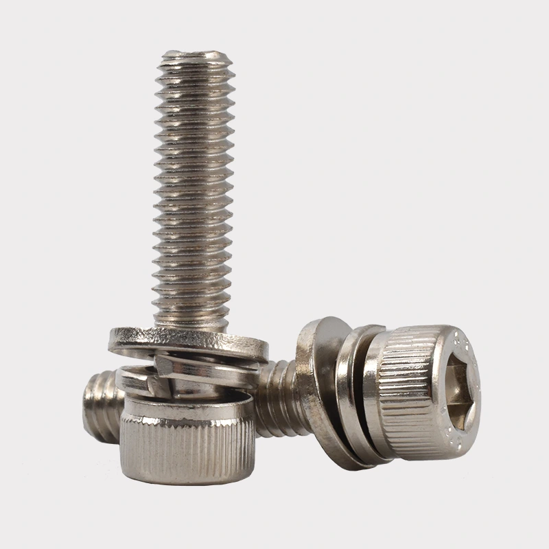 Nickel-plated hex socket cap head combination screws