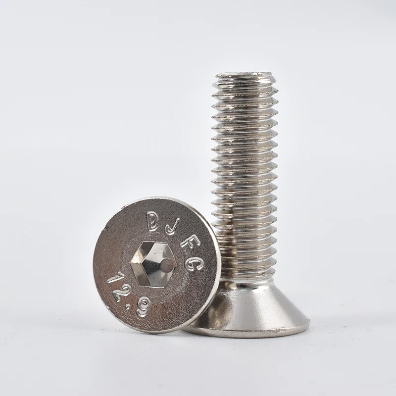 Nickel-plated hex socket countersunk head cap screws
